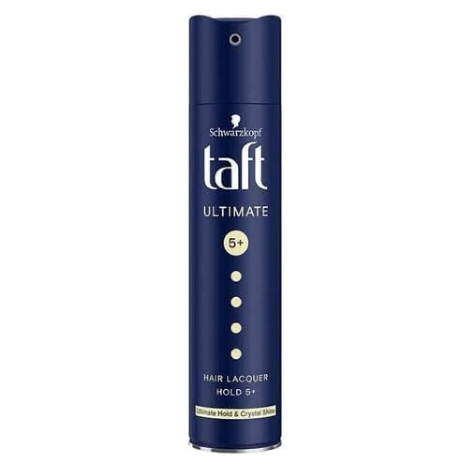Taft Hair Polish Ultimate Hold & Crystal Shine, Hold Grade 5+ (250 ml), Styling Spray Provides Ultimate Hold and Radiant Crystal Shine for up to 72 Hours, No Residue Hover