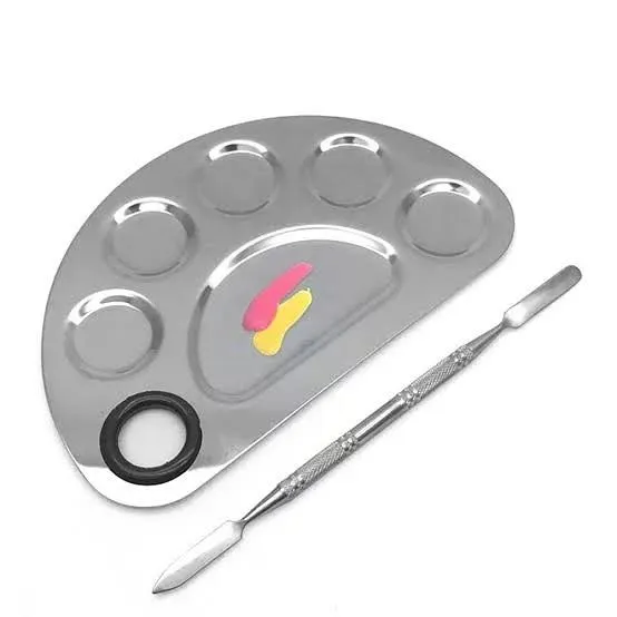 MYRA Steel Makeup Mixing Palette With Spatula